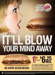 Burger King BK Super Seven Incher Ad (It'll Blow Your Mind Away)