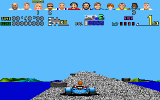 This is generic racing game with blue car.
